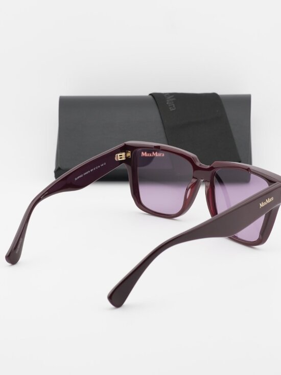 Max Mara GLIMPSE2 MM0078 69Y Square Sunglasses - Bordeaux / Violet